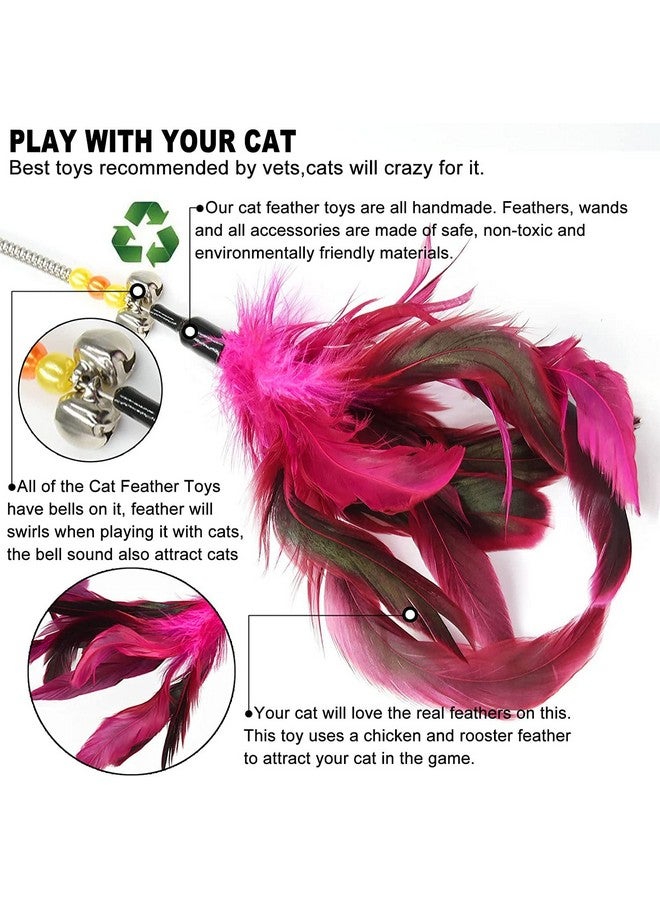 عصا زنبركية من ريش القطط - عصا جرس تفاعلية للاستمتاع باللعب بلا نهاية والتحفيز العقلي | قم بتشغيل غرائز قطتك الطبيعية للصيد والانقضاض - Image 4