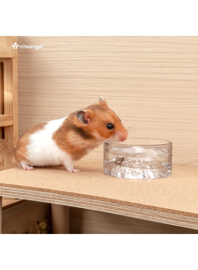 Niteangel Hamster Feeding & Water Bowls- Mount Fuji Series Glass Drinking Bowls for Dwarf Syrian Hamsters Gerbils Mice Rats or Other Similar-Sized Small Pets - Image 2