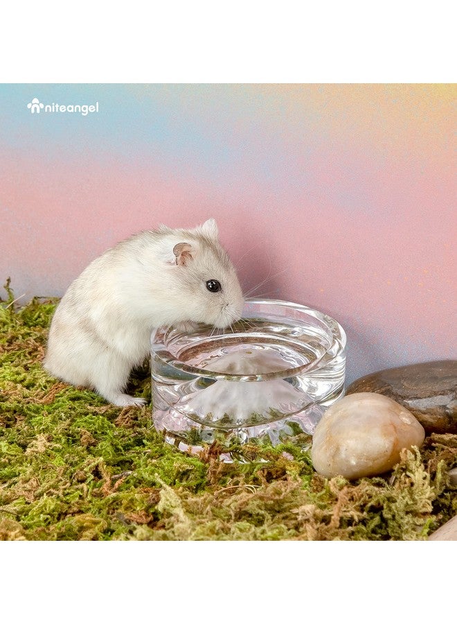 Niteangel Hamster Feeding & Water Bowls- Mount Fuji Series Glass Drinking Bowls for Dwarf Syrian Hamsters Gerbils Mice Rats or Other Similar-Sized Small Pets - Image 3