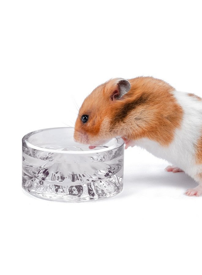 Niteangel Hamster Feeding & Water Bowls- Mount Fuji Series Glass Drinking Bowls for Dwarf Syrian Hamsters Gerbils Mice Rats or Other Similar-Sized Small Pets - Image 1