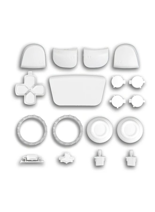 White Replacement Buttons Set For PS5 Controller V1 BDM 010 CFI ZCT1 - Image 3