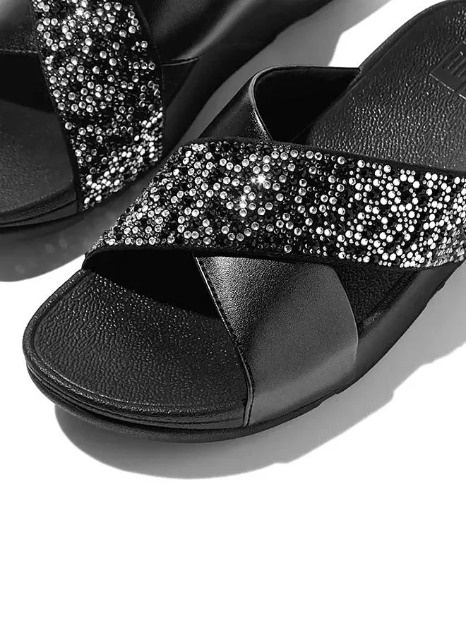 Fitflop LULU CRYSTAL-MIX  METALLIC CROSS SLIDES
