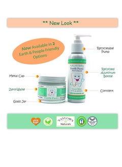 BALM! Baby Kids All Natural Fluoride Free Toothpaste with Xylitol, SLS Free, Vegan, Gluten Free, BPA Free, Zero Waste, Mint, 2 fl oz  - Image 3