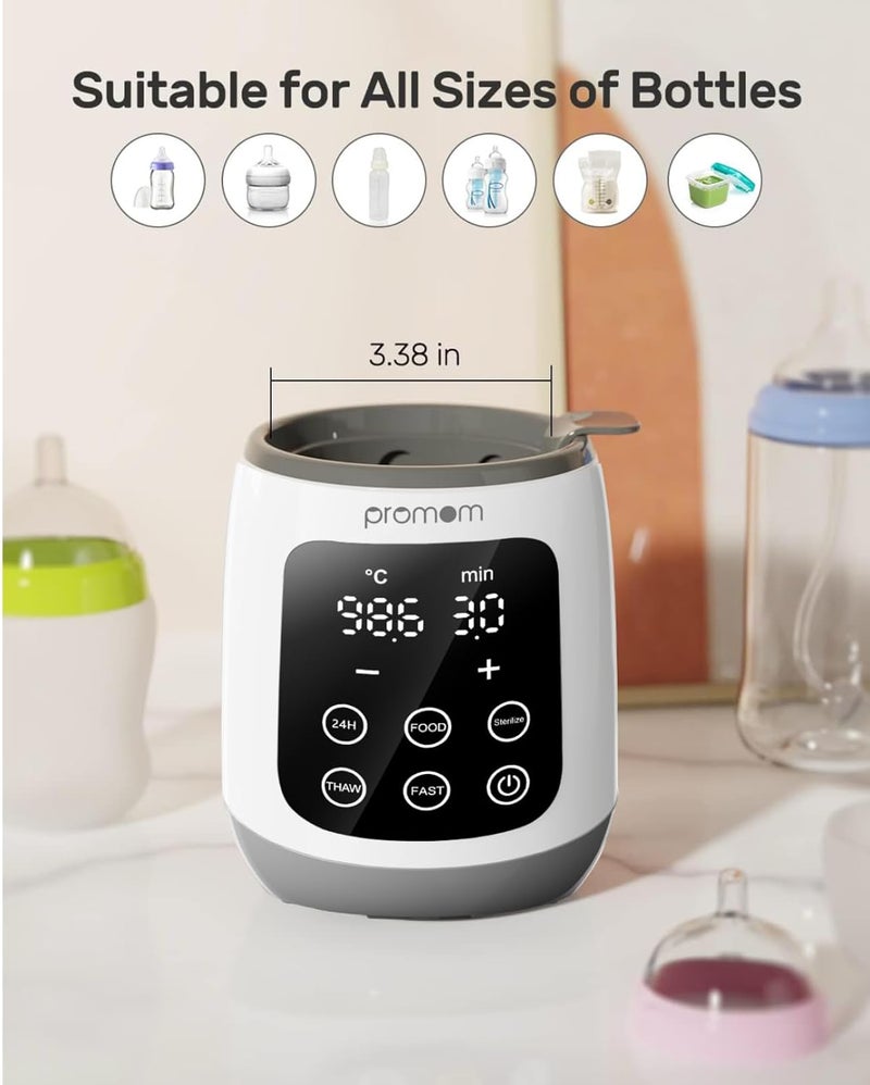 PROMOM Baby Bottle Warmer|10-in-1 Fast Baby Food Heater&Thaw BPA-Free Milk Warmer with IMD LED Display Accurate Temperature Control for Breastmilk or Formula for Bottles,multicolor, Pack of 1 - Image 5