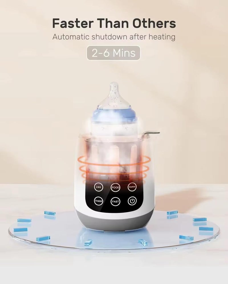 PROMOM Baby Bottle Warmer|10-in-1 Fast Baby Food Heater&Thaw BPA-Free Milk Warmer with IMD LED Display Accurate Temperature Control for Breastmilk or Formula for Bottles,multicolor, Pack of 1 - Image 4