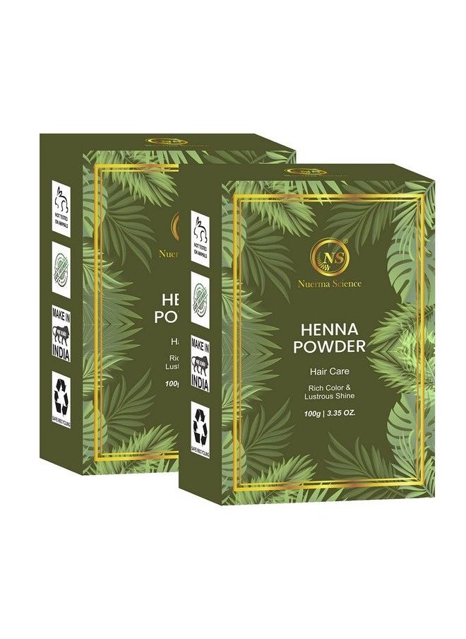 Nuerma Science - Henna Powder (Organic & Natural) For Hair & Skin Color 100 Gm (Pack Of 2) 200 Gm - Image 1