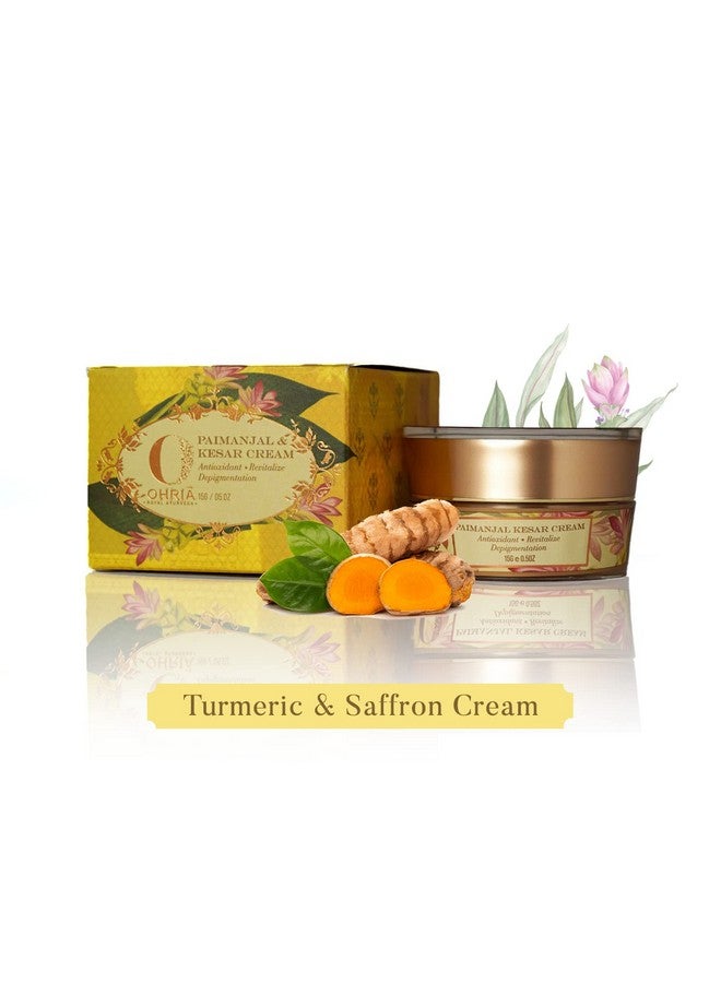 OHRIA Ayurveda Paimanjal Kesar Cream | Revitalise & Nourishment | Enriched With Turmeric, Saffron & Sandalwood | For All Skin Types - 15G - Image 2