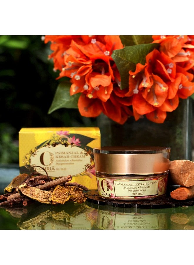 OHRIA Ayurveda Paimanjal Kesar Cream | Revitalise & Nourishment | Enriched With Turmeric, Saffron & Sandalwood | For All Skin Types - 15G - Image 3
