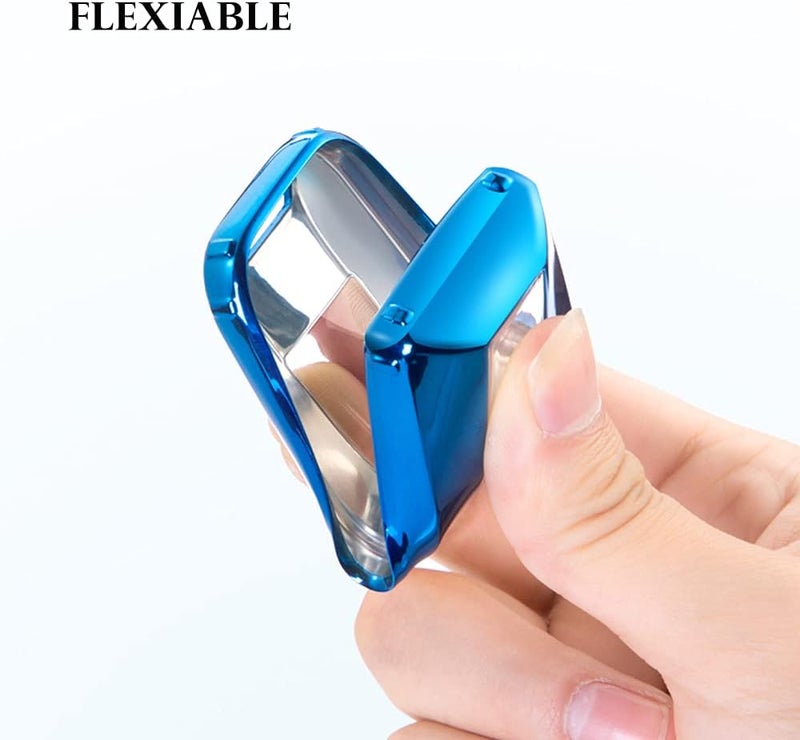 RYE TPU Silicone Full Protective Car Key Fob Cover for Audi with Leather Keychain - Image 4