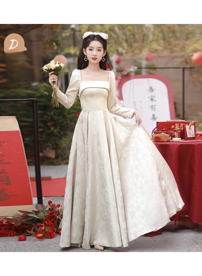 KUYING New Fashionable and Elegant Bridesmaid Dress 