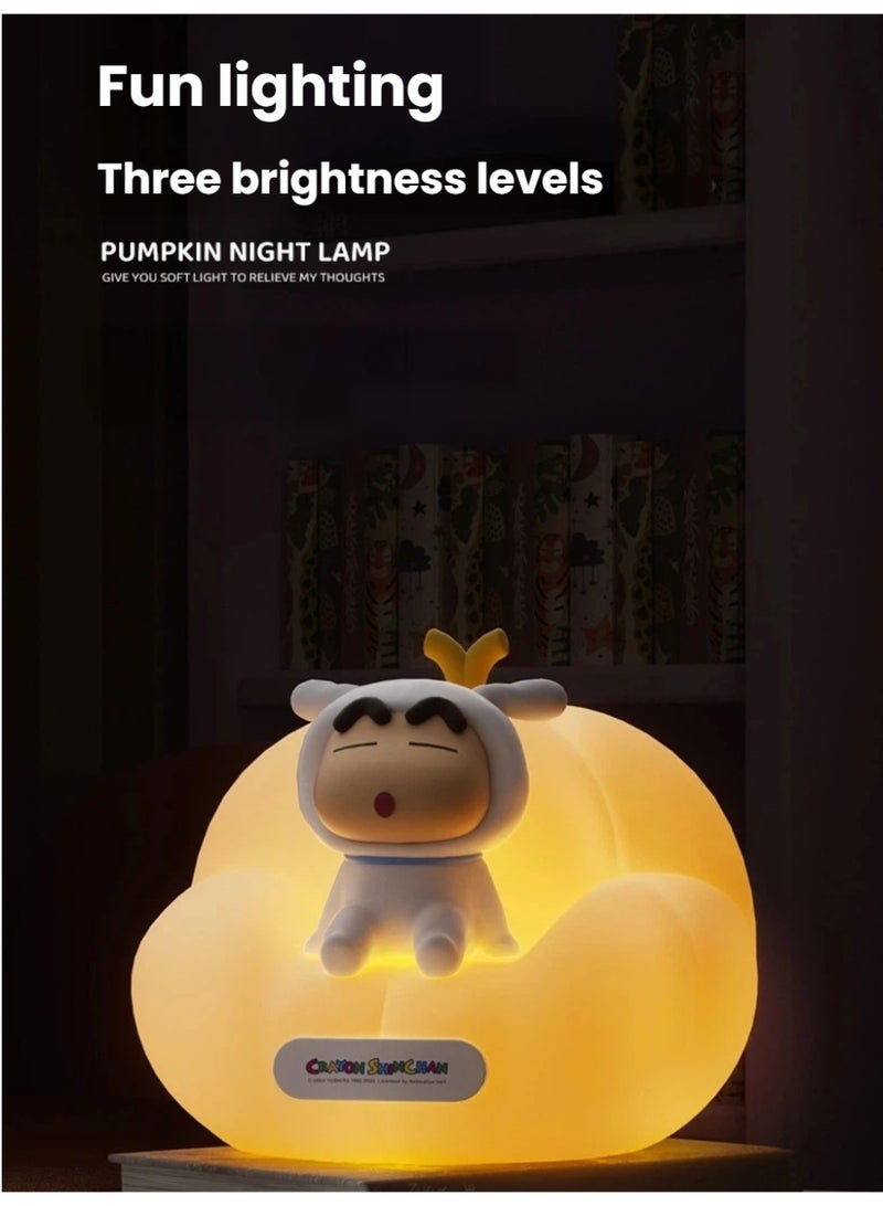 Crayon Shin-chan Yellow Pumpkin Sofa Night Light | Tap to Turn On u0026 3-Level Dimming | 30-Min Timer - Image 3