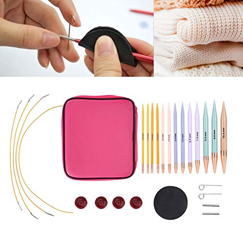 Garosa 13-Piece Interchangeable Circular Knitting Needle Set, Size 2.75mm to 10mm, Professional Knitting Tools - Image 4