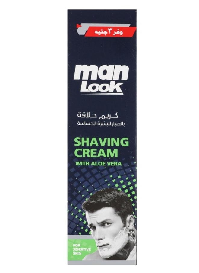 Man look Shaving Cream For Senstive Skin With Aloe Vera 90 gm  - Image 2