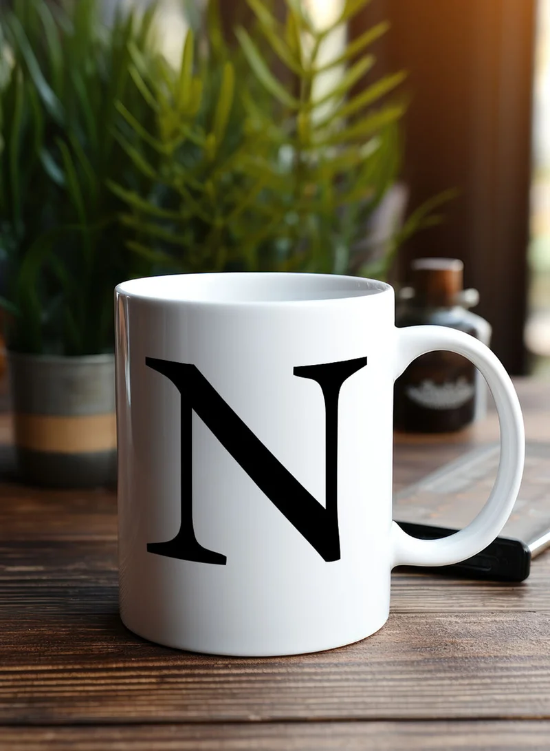 لوحة كوب سيراميك  أونصة بتصميم حرف  على الجانبين