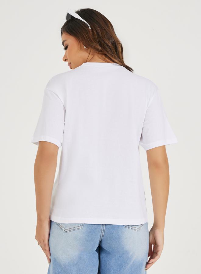 Styli Boxy Fit Off Court Distressed Graphic T-Shirt - Image 5