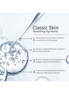 HKH Vitamin C Serum For Face Anti Aging Serum With Hyaluronic Acid Supplements Vitamin E Reduces Wrinkles Dark Spot Remover For Face Retinol Serum For Face Face Serum For Women  - Image 3