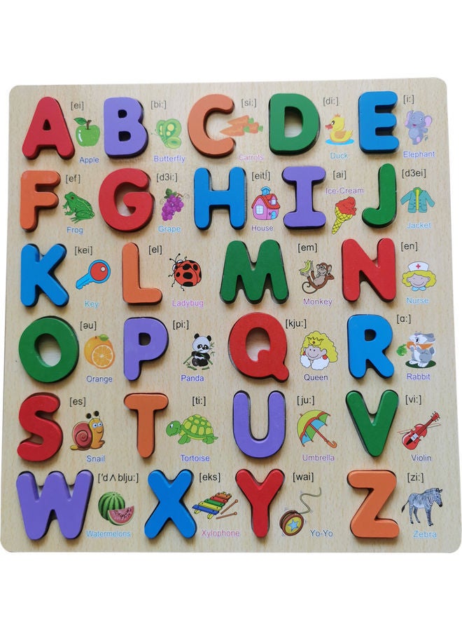 NIBEMINENT Wooden Alphabets Puzzle 30 x 30cm - Image 1
