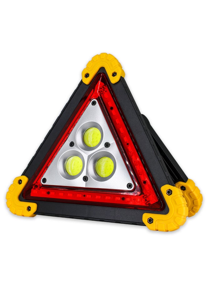 COB Work Light Multifunctional Strong Light Floodlight Charging Car Folding Emergency Fault Car Triangle Warning Light-Color:Section B -303 (excluding Battery)