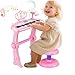 Bettina 37 Key Kids Piano Keyboard Toy with Stool Pink Toddler Piano Toy Electronic Musical Instrument Keyboard Toys Girls Birthday Gift for Ages 37 - Image 2
