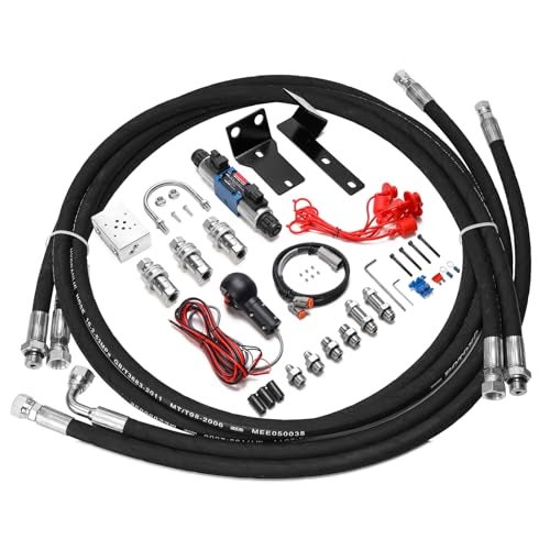 Zuomeng Third Function Valve Kit Compatible with Kubota L2501, L3301, L3901 Tractors with LA525 Loder and L3200, L3800 Tractors with LA524 Loder, Deal with Curly Bucket and Closed Grab - Image 1