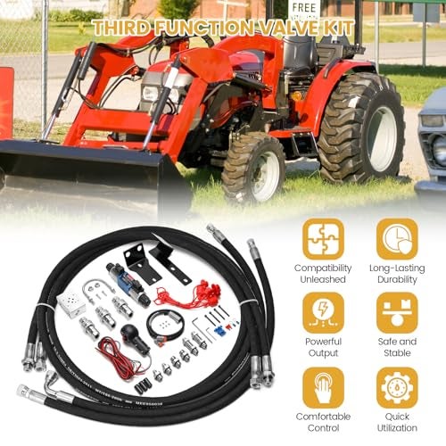 Zuomeng Third Function Valve Kit Compatible with Kubota L2501, L3301, L3901 Tractors with LA525 Loder and L3200, L3800 Tractors with LA524 Loder, Deal with Curly Bucket and Closed Grab - Image 2