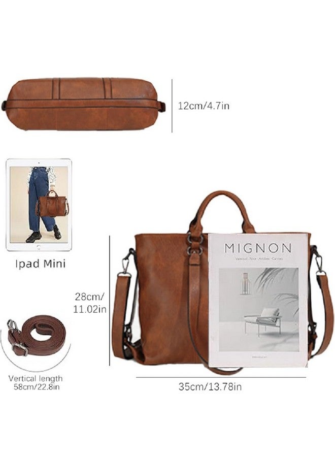 Pahajim leather purses for women purses crossbody bag tote purse leather bag handbags for women fall boho bag large purse Women shoulder handbags (brown) - Image 1