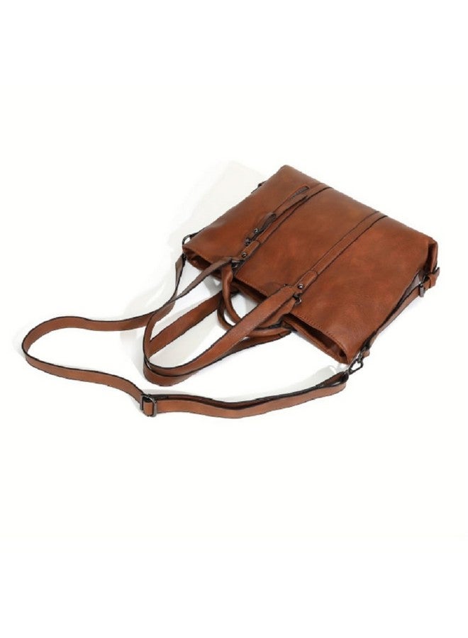 Pahajim leather purses for women purses crossbody bag tote purse leather bag handbags for women fall boho bag large purse Women shoulder handbags (brown) - Image 3