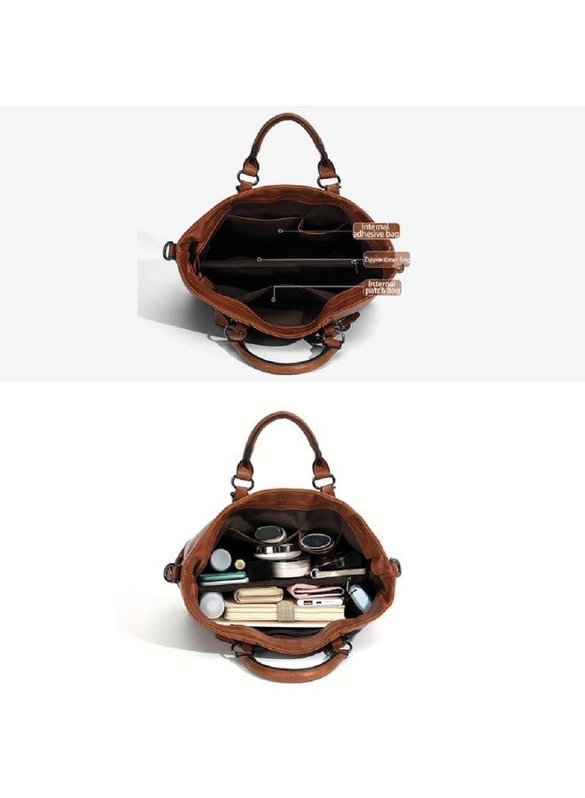 Pahajim leather purses for women purses crossbody bag tote purse leather bag handbags for women fall boho bag large purse Women shoulder handbags (brown) - Image 4