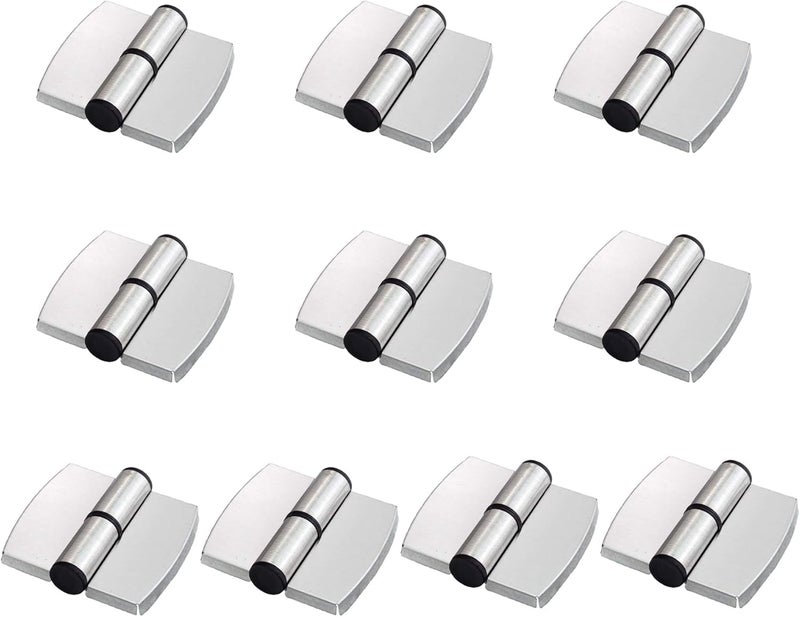 10Pcs Stainless Steel PublicToilet Toilet Partition Hardware Connection Accessories Hotel Shopping Mall Public Toilet Partition Hinge Self-Closing Spring Hinge (Left Side)