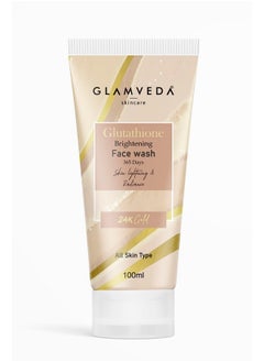 Glamveda Glutathione 24K Gold Face Wash Lightens Skin Tone Enhances Natural Radiance Glow Booster For All Skin Types Sls & Paraben Free 100 Ml  - Image 1