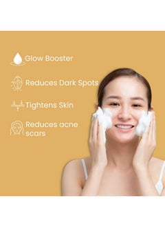 Glamveda Glutathione 24K Gold Face Wash Lightens Skin Tone Enhances Natural Radiance Glow Booster For All Skin Types Sls & Paraben Free 100 Ml  - Image 4