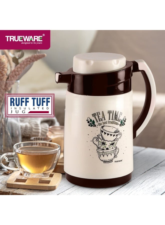 Trueware Ruff Tuff 1200 Insulated Flask - 1000 Ml | Insulated Tea Pot Kettle Thermos Water Jug | Hot & Cold | Leak-Proof Lid | Thermoware | Food Grade | BPA-Free | Ideal for Office, Travel - Image 3
