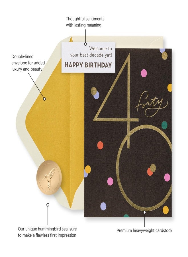 Papyrus 40th Birthday Card for Women, Perfect for Friends or Daughter (Best Decade Yet) - Image 2