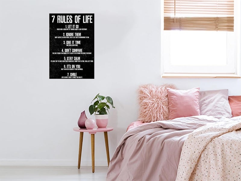 My D SQUARE 7 Rules of Life Vinyl Wall Sticker - Image 5
