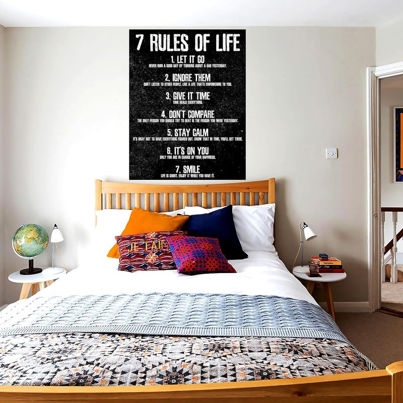 My D SQUARE 7 Rules of Life Vinyl Wall Sticker - Image 3