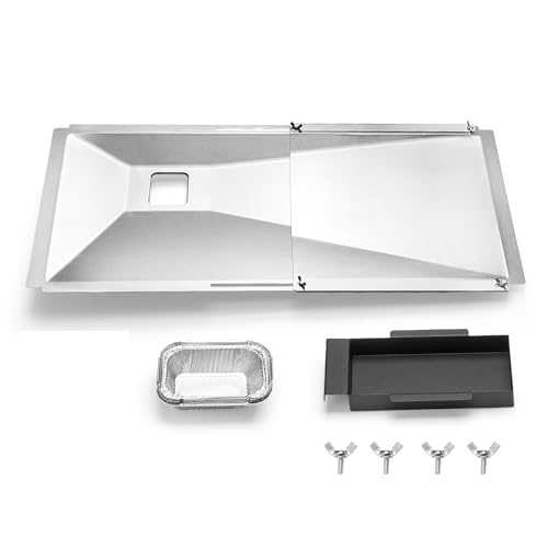 BBQ-Yummy Grease Tray fits Nexgrill, Charbroil, Kenmore, BHG, Dynaglo, Grill Master, Uniflame,Backyard Gas Grill, Adjustable Drip with Catch Pan for 3/4/5 Burner, Grease Tray for Most CharBroil Models - Image 1