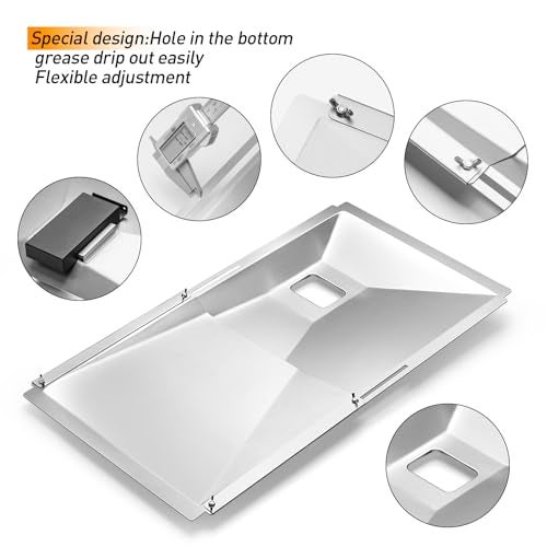 BBQ-Yummy Grease Tray fits Nexgrill, Charbroil, Kenmore, BHG, Dynaglo, Grill Master, Uniflame,Backyard Gas Grill, Adjustable Drip with Catch Pan for 3/4/5 Burner, Grease Tray for Most CharBroil Models - Image 2