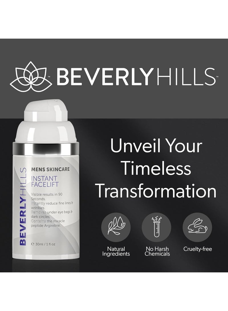 Beverly Hills Powerful Instant Facelift and Eye Cream for Men - Eye Bags Remover Men, Dark Circle Eye Cream Men, Eye Cream for Dark Circles and Puffy Eyes, Hydrating Men Eye Cream, 30ml by Beverly Hills - Image 2