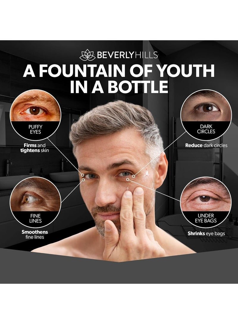 Beverly Hills Powerful Instant Facelift and Eye Cream for Men - Eye Bags Remover Men, Dark Circle Eye Cream Men, Eye Cream for Dark Circles and Puffy Eyes, Hydrating Men Eye Cream, 30ml by Beverly Hills - Image 3