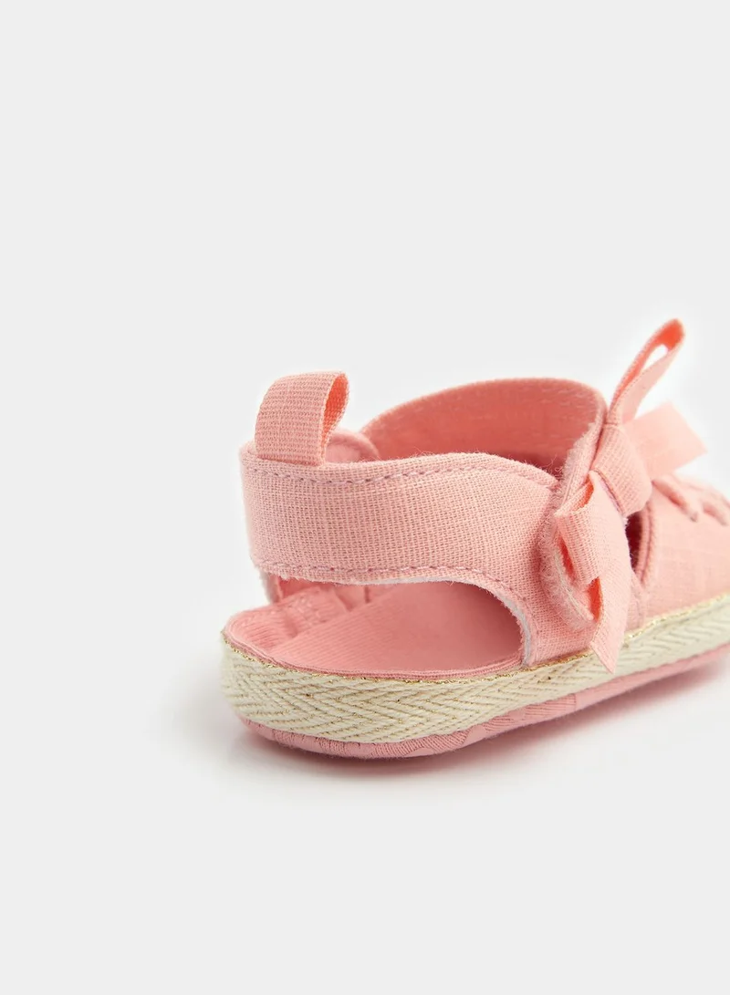 mothercare Pink Bow Pram Shoes