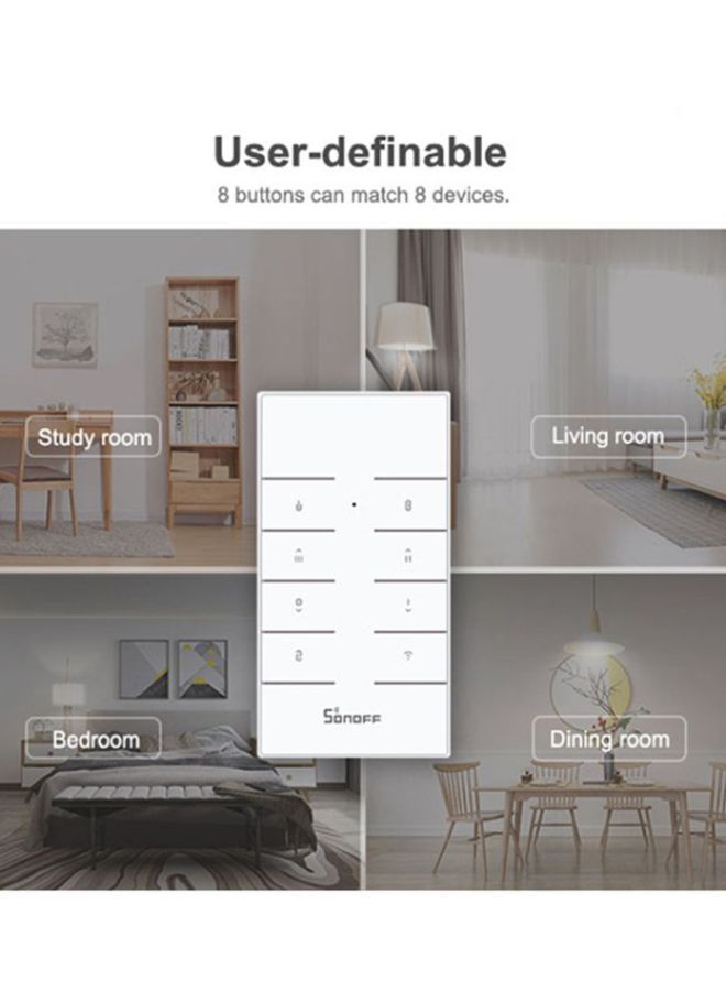 NIBEMINENT Remote Control Switch White 4.5x9x9cm - Image 4