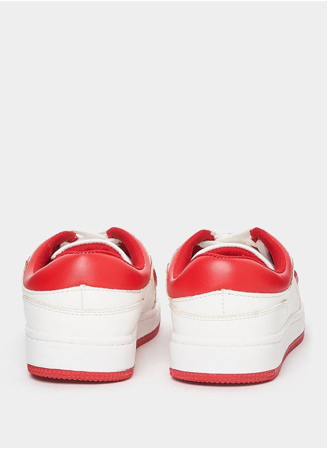 Styli - Contrast Trim Lace Up Sneakers - Image 1