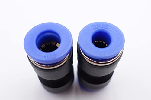 IVLPHA Push to Connect Fitting 1/4" Tube OD x 3/16" Tube OD Reducer, Pneumatic Air Water Straight Union Two Way Connector/Coupler (Pack of 5) - Image 2