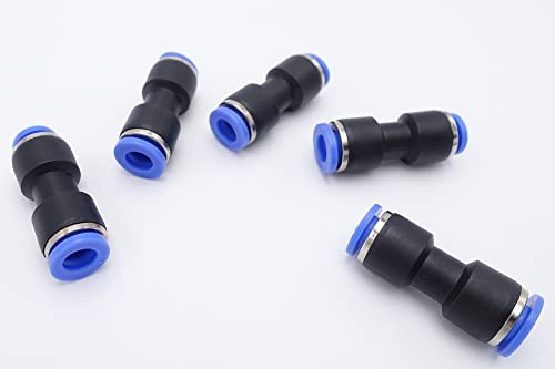 IVLPHA Push to Connect Fitting 1/4" Tube OD x 3/16" Tube OD Reducer, Pneumatic Air Water Straight Union Two Way Connector/Coupler (Pack of 5) - Image 1