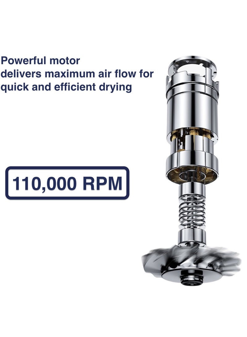 general High-speed Hair Dryer 1600W High-power Brushless Motor Multi-Munction Professional High-speed Hair Dryer  Pink 6 heads - Image 3