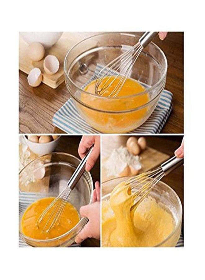 IDEAL PRIME Rust Proof Stainless Steel Manual hand Blender Whisk Silicone Brush Set Of 3 Durable Steel Mathani Lassi Maker Silicone Brush Whisk Egg Beater Mixer Kitchen Tools Pack Of 3 - Image 4