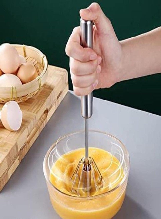 IDEAL PRIME Rust Proof Stainless Steel Manual hand Blender Whisk Silicone Brush Set Of 3 Durable Steel Mathani Lassi Maker Silicone Brush Whisk Egg Beater Mixer Kitchen Tools Pack Of 3 - Image 2
