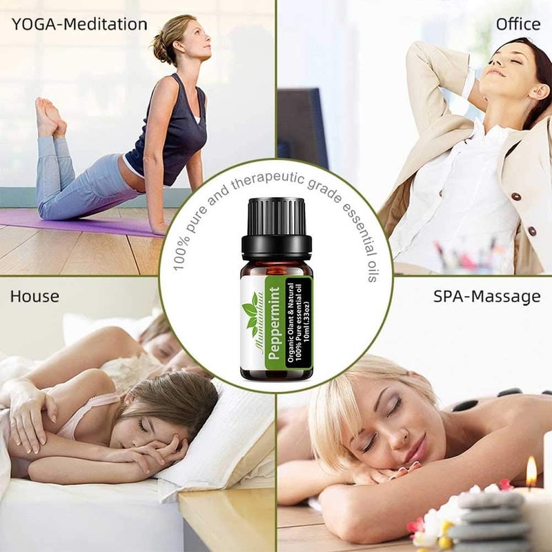 woobles Aromatherapy Essential Pure Peppermint Oil, Humidifier is Available for Use, Plant Single Peppermint Essential Oil, to Drive The Mosquito Away, Refreshing Your Mind (Green) - Image 2