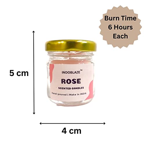 Indoblaze Aromatherapy Candles Set 6 Scented Candles For Home Decor In Small Glass Jars | Perfect Scented Candles Gift Set | Fragrance Candles For Home Decor - Image 5