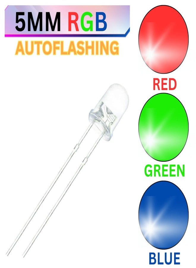 UNIVERSAL HUB Rgb Multicolor Slow Flashing Automatic Color Changing 5mm Led Pack of 100. - Image 2
